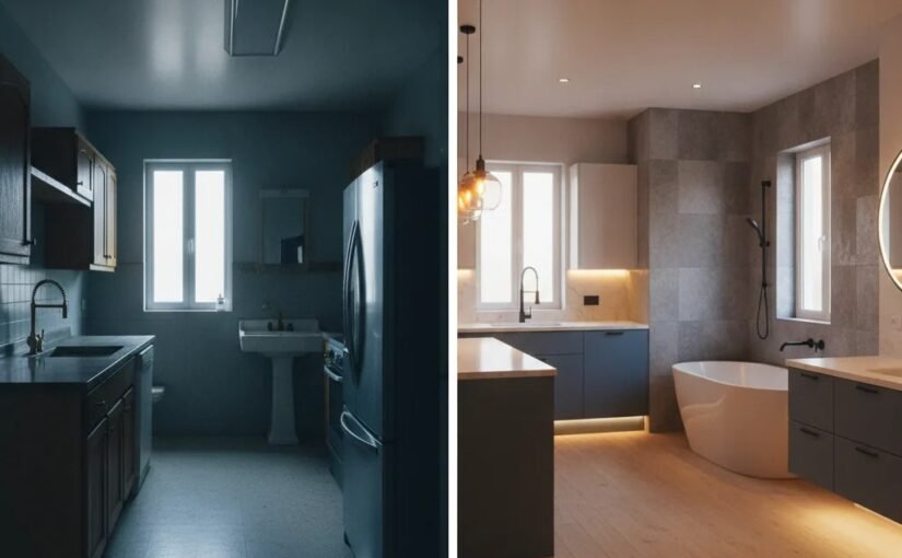 avant après rénovation maison
